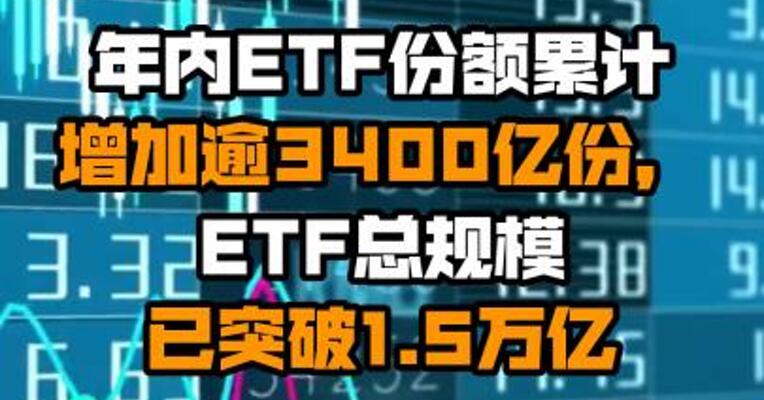 年内ETF份额累计增加逾3400亿份，ETF总规模已突破1.5万亿