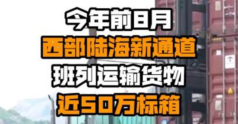 今年前8月西部陆海新通道班列运输货物近50万标箱