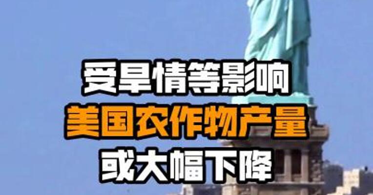受旱情等影响 美国农作物产量或大幅下降