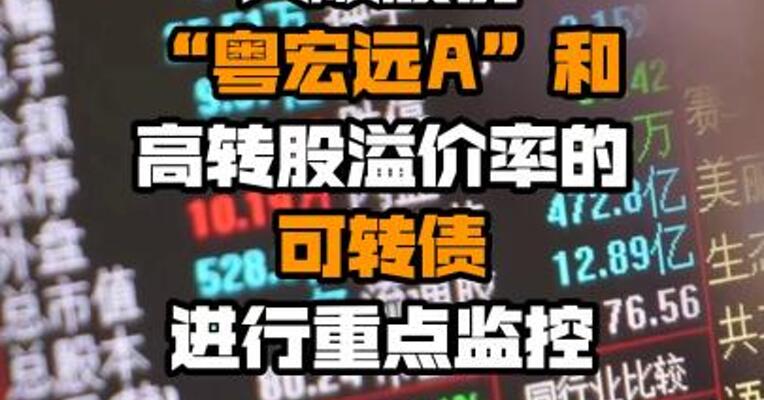 深交所：本周对涨幅异常的“天顺股份”“粤宏远A”和高转股溢价率的可转债进行重点监控