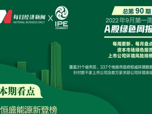 A股绿色周报丨43家上市公司暴露环境风险  有公司涉虚报温室气体报告被罚