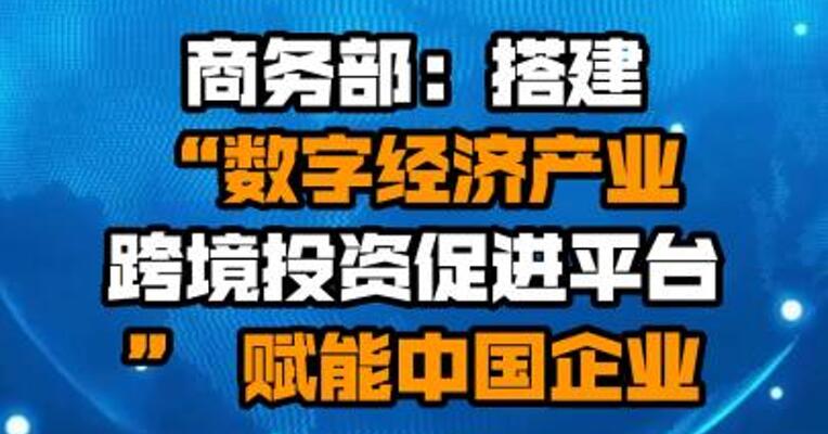 商务部：搭建“数字经济产业跨境投资促进平台” 赋能中国企业