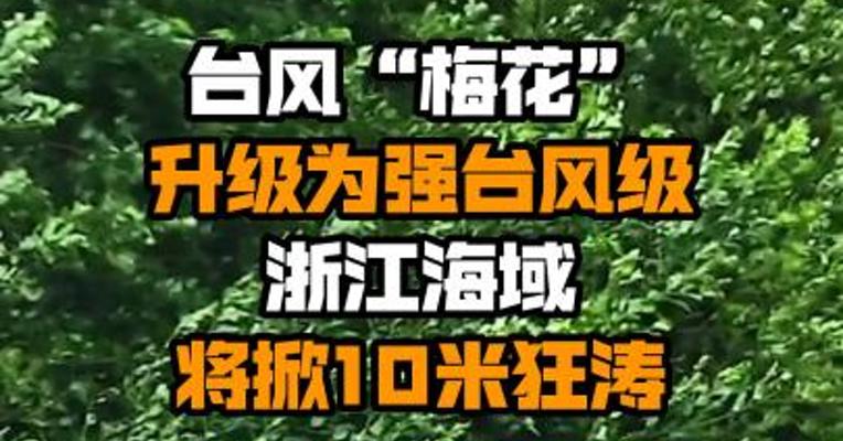 台风“梅花”升级为强台风级 浙江海域将掀10米狂涛