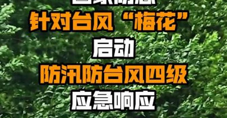 国家防总针对台风“梅花”启动防汛防台风四级应急响应