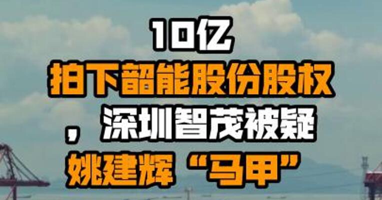 10亿拍下韶能股份股权，深圳智茂被疑姚建辉“马甲”
