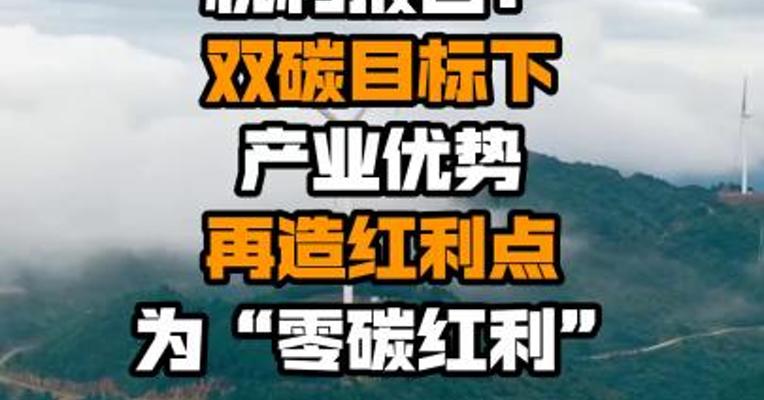 机构报告：双碳目标下产业优势再造红利点为“零碳红利”