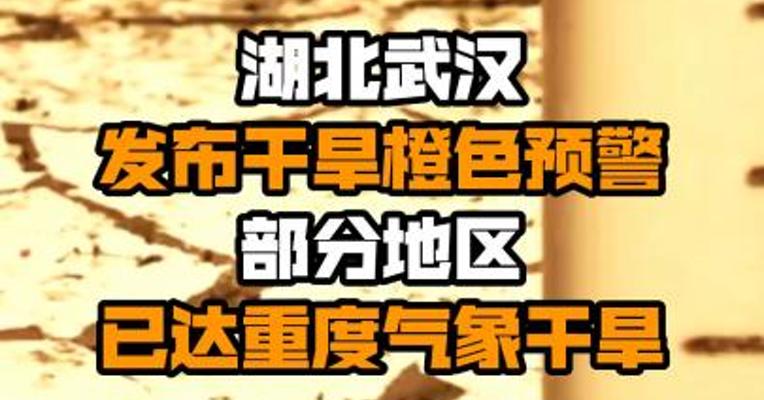 湖北武汉发布干旱橙色预警 部分地区已达重度气象干旱