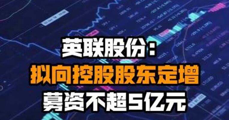 英联股份：拟向控股股东定增募资不超5亿元