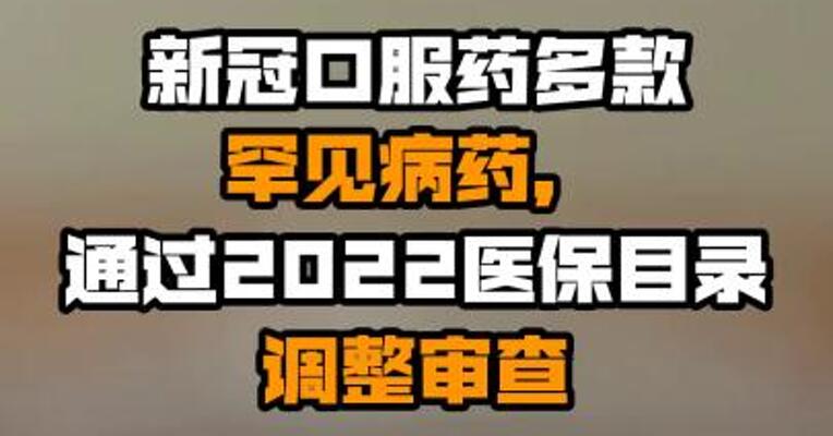 新冠口服药多款罕见病药，通过2022医保目录调整审查