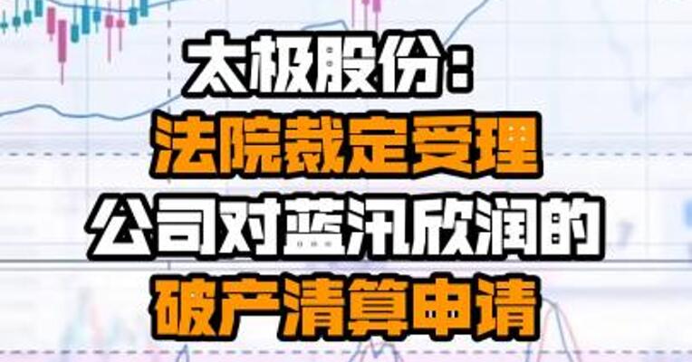太极股份：法院裁定受理公司对蓝汛欣润的破产清算申请