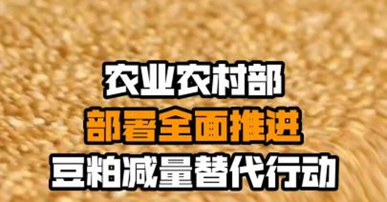 农业农村部部署全面推进豆粕减量替代行动