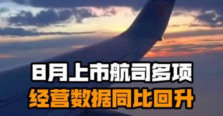 8月上市航司多项经营数据同比回升