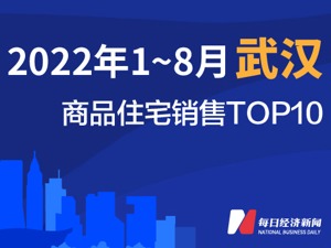 2022年1-8月武汉商品住宅销售TOP10
