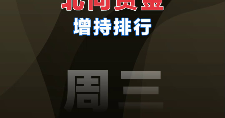 【09.28北向资金】北向资金增持排行