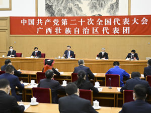 时政现场说丨团结才能胜利 奋斗才会成功 习近平参加党的二十大广西代表团讨论
