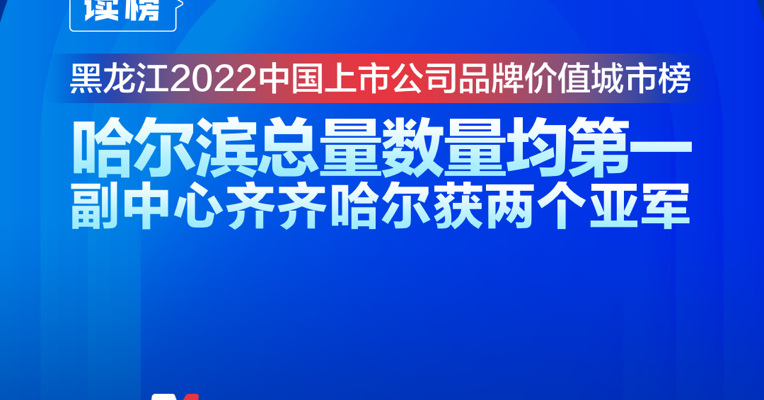 读榜丨黑龙江2022中国上市公司品牌价值城市榜：哈尔滨总量数量均第一，副中心齐齐哈尔获两个亚军