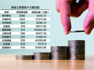 公募基金2022年三季度重仓股扫描：“茅宁”排前二均被减持 有个股获得主动基金青睐