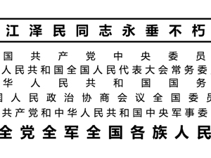 江泽民同志永垂不朽