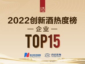 2022创新酒热度榜（企业）TOP15  Rio位列第一