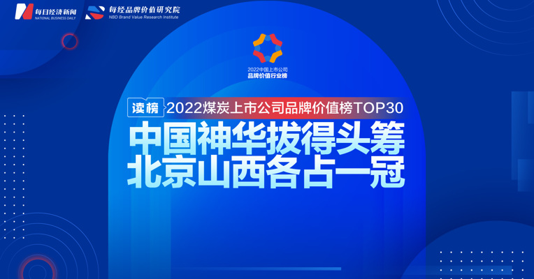 读榜 | 2022煤炭上市公司品牌价值榜TOP30：中国神华拔得头筹，北京山西各占一冠