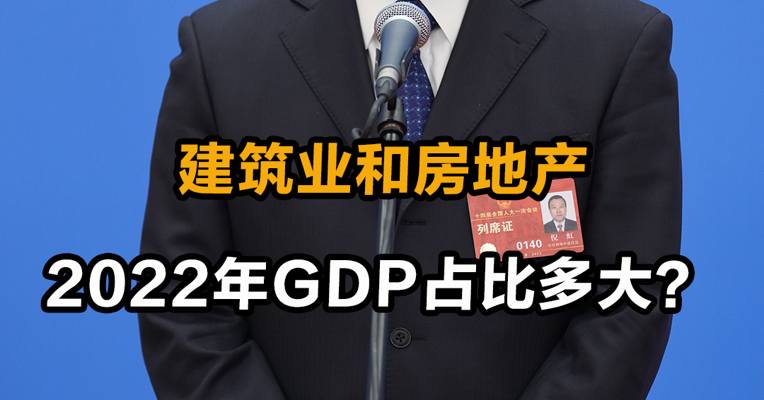 建筑业和房地产 2022年GDP占比多大？