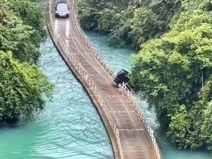 官方通报“网红浮桥汽车落水”：已致5死，3人脱险，景区已停业！负责人曾称：浮桥可过坦克