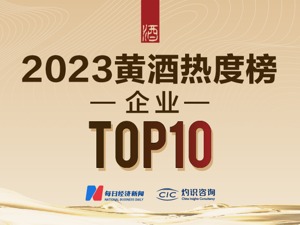 2023黄酒企业热度榜TOP10发布 古越龙山位居榜首