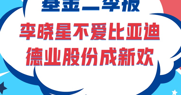 基金二季报：李晓星不爱比亚迪 德业股份成新欢