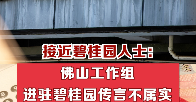  接近碧桂园人士：佛山工作组进驻碧桂园传言不属实