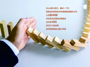 最近一个月19只基金大额赎回