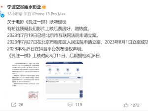 《孤注一掷》被指侵权，阿里影业回应：法庭见！片方：不实，立即道歉