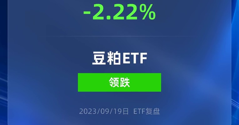 9月19日，豆粕ETF居然跌最多，跌了2.22%