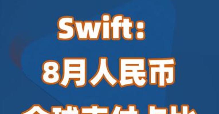 Swift：8月人民币全球支付占比创历史新高