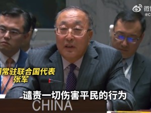 美国草案被俄中否决，以色列代表不满，中方代表当场回应……