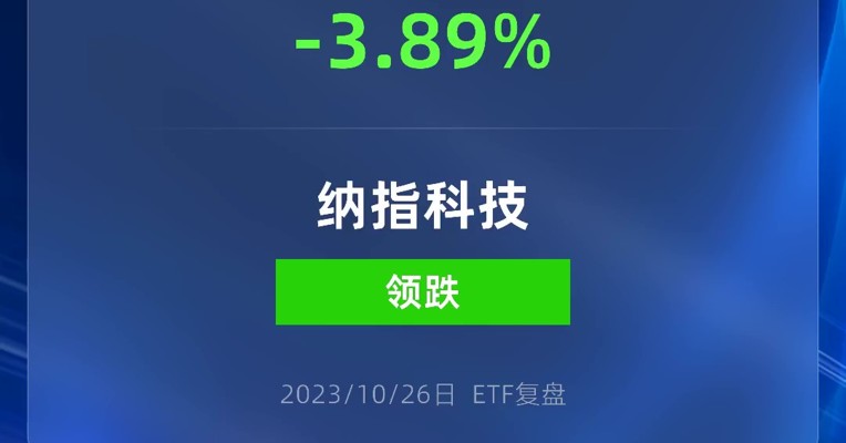 今天，大洋彼岸的这个指数ETF居然跌得最厉害