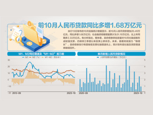 10月人民币贷款增加7384亿元