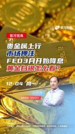 贵金属上行，市场押注美联储3月开始降息，黄金白银怎么看？#期货 #黄金 #白银