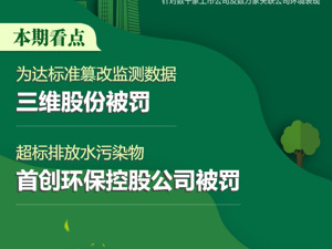 A股绿色周报｜13家上市公司暴露环境风险 三维股份篡改监测数据被罚