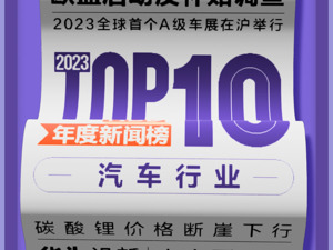 中国有望成年度最大汽车出口国，新能源汽车销量将创历史新高……2023年汽车行业十大新闻丨NBD年度新闻榜