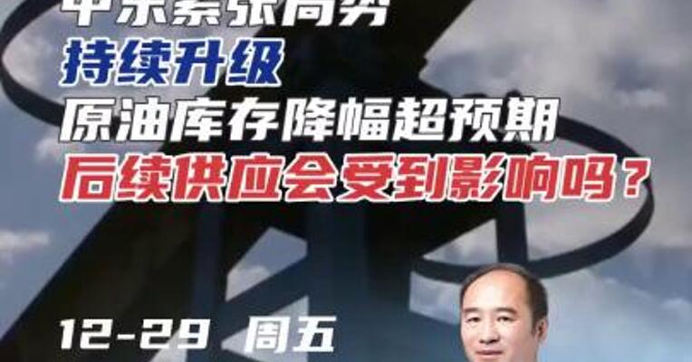 中东紧张局势持续升级，原油库存降幅超预期，后续供应会受到影响吗？#期货 #能源 #红海