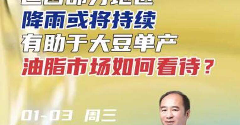 巴西部分地区降雨或将持续，有助于大豆单产，油脂市场如何看待？#期货 #农业 #进出口