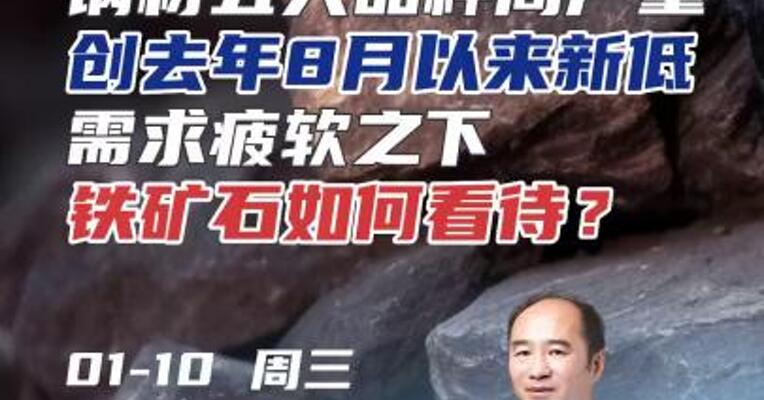 钢材五大品种周产量创去年8月以来新低，需求疲软之下，铁矿石如何看待？#期货 #黑色 #房地产