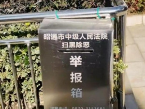 昭通中院通报“扫黑除恶举报箱附近设有摄像头”：用于安保，已调整位置