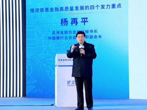 亚洲金融协会创始秘书长、中国银行业协会原专职副会长杨再平：普惠金融的要义在于授人以渔