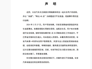 长安汽车回应“车辆刚出4S店自燃”：报道不实，正配合开展事故调查