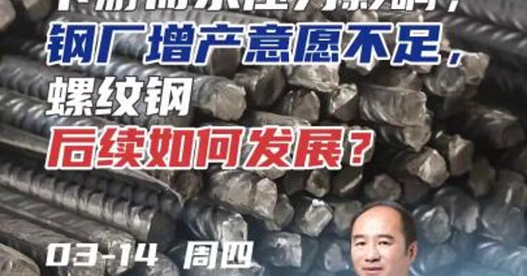 下游需求压力影响，钢厂增产意愿不足，螺纹钢后续如何发展？#期货 #理财 #钢材