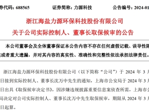 A股公司公告：上海市公安局决定对董事长取保候审！
