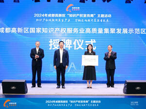 成都高新区国家知识产权服务业高质量集聚发展示范区获授牌