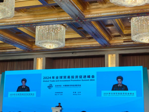 2024年全球贸易投资促进峰会在京举行 来自近40个国家和地区中外企业代表线下参会   