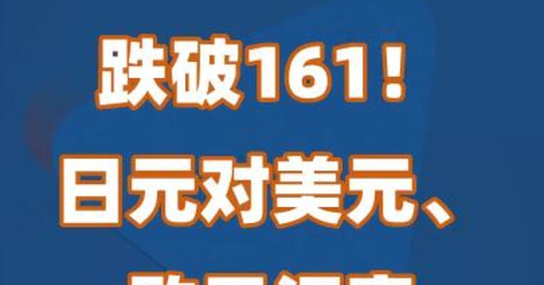 跌破161！日元对美元、欧元汇率盘中创新低